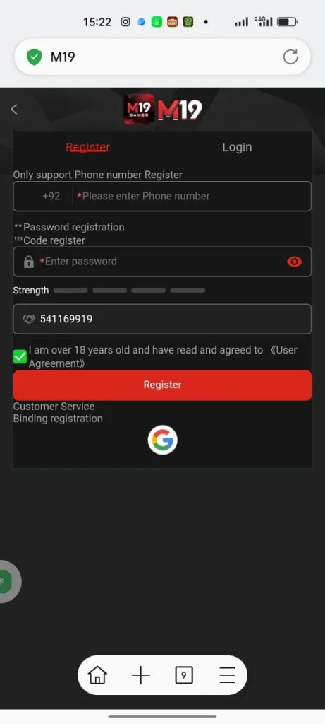 M19 Register